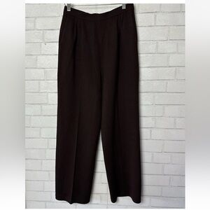 St. John Collection Pants  Size 8 Santana Knit Brown Minimal Quiet Luxe